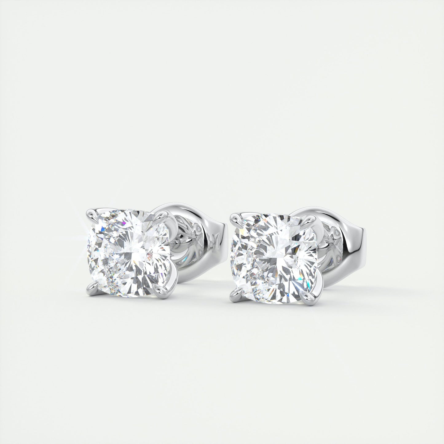 1.0 CT Round Solitaire CVD G/VS Diamond Earrings 1