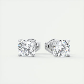 1.0 CT Round Solitaire CVD G/VS Diamond Earrings 2