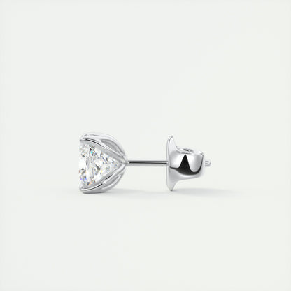 1.0 CT Round Solitaire CVD G/VS Diamond Earrings 4