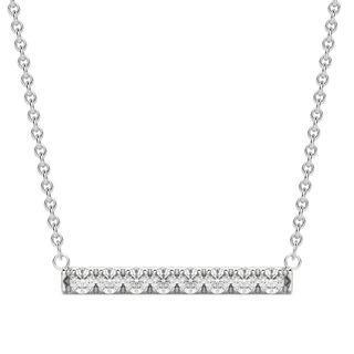 0.24 CT Round Cut Bar Necklace Moissanite Diamond Necklace 2