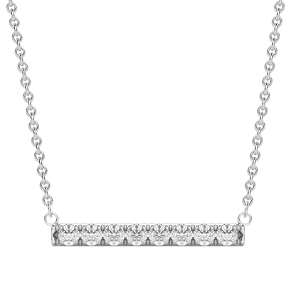 0.24 CT Round Cut Bar Necklace Moissanite Diamond Necklace 2