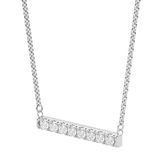 0.24 CT Round Cut Bar Necklace Moissanite Diamond Necklace 3