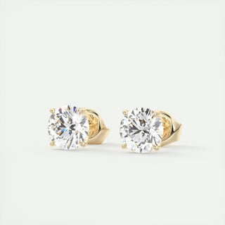 1.0 CT Round Solitaire CVD G/VS Diamond Earrings 6