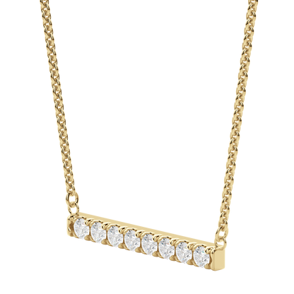0.24 CT Round Cut Bar Necklace Moissanite Diamond Necklace 5